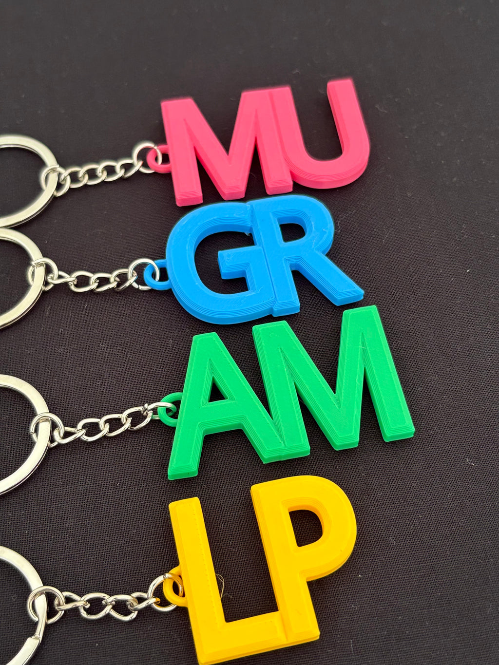 Large Initials Keychain