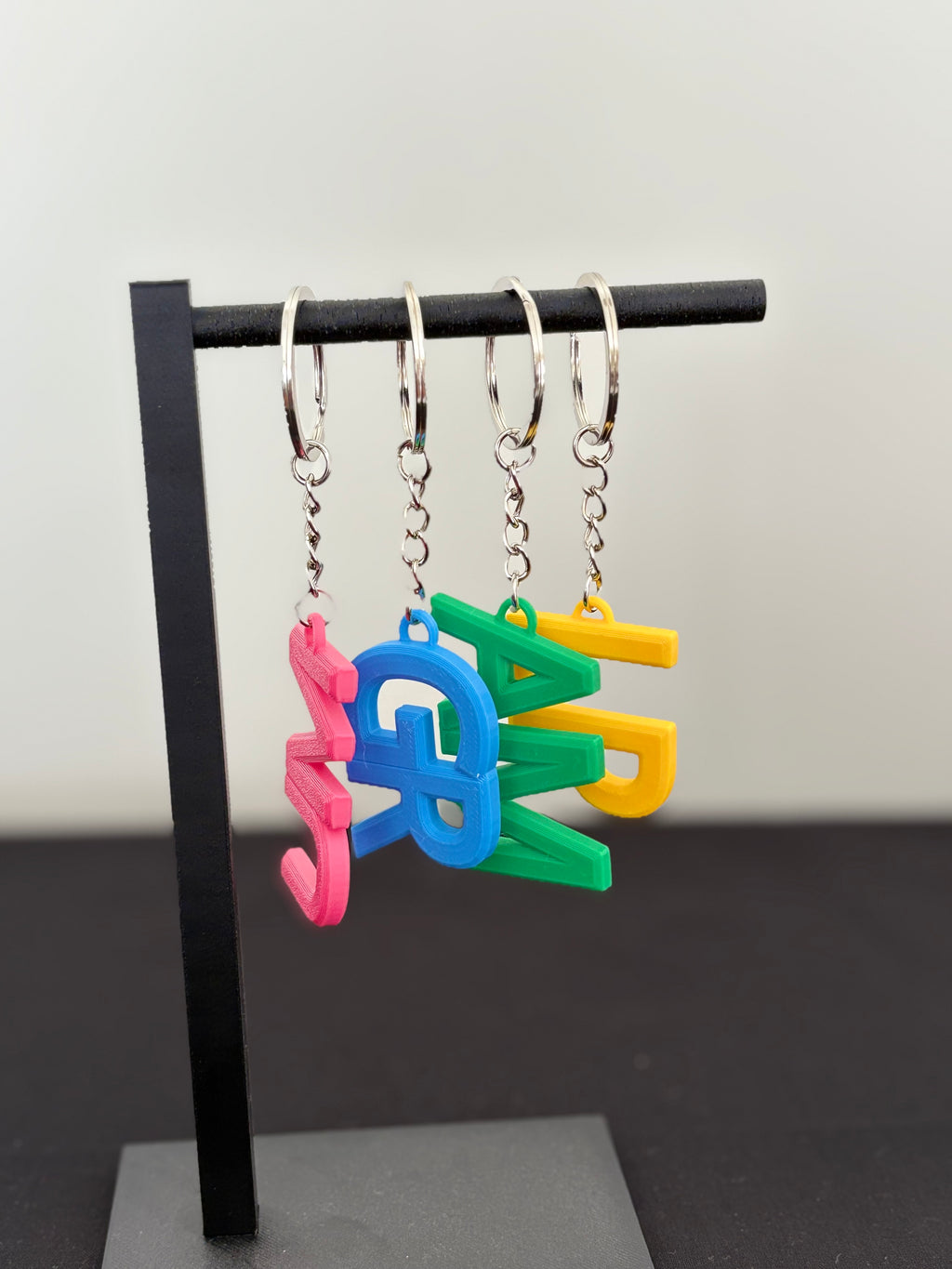 Large Initials Keychain