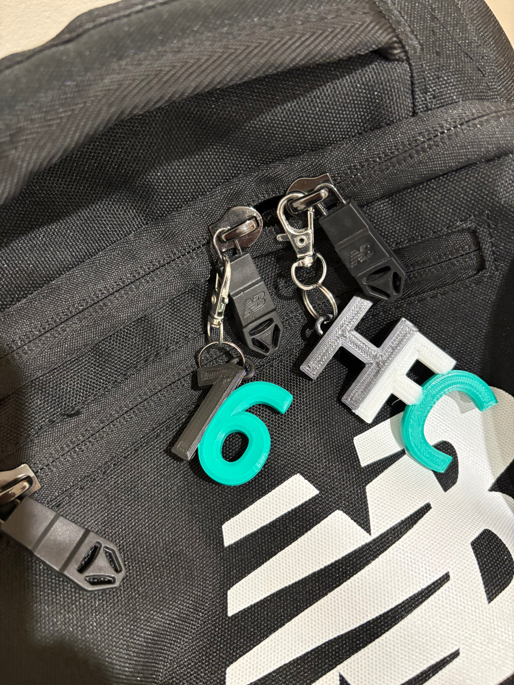 Multicolour Number Keychain