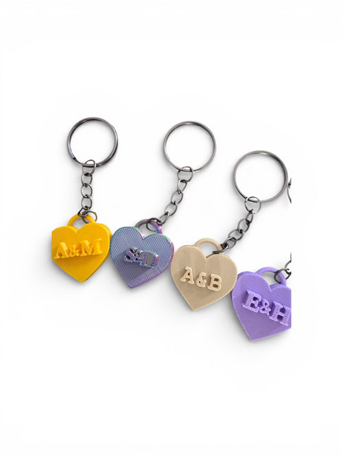 Customisable Heart Keychain