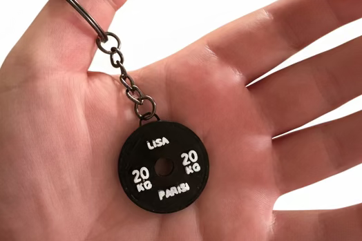Weight Plate Keychain